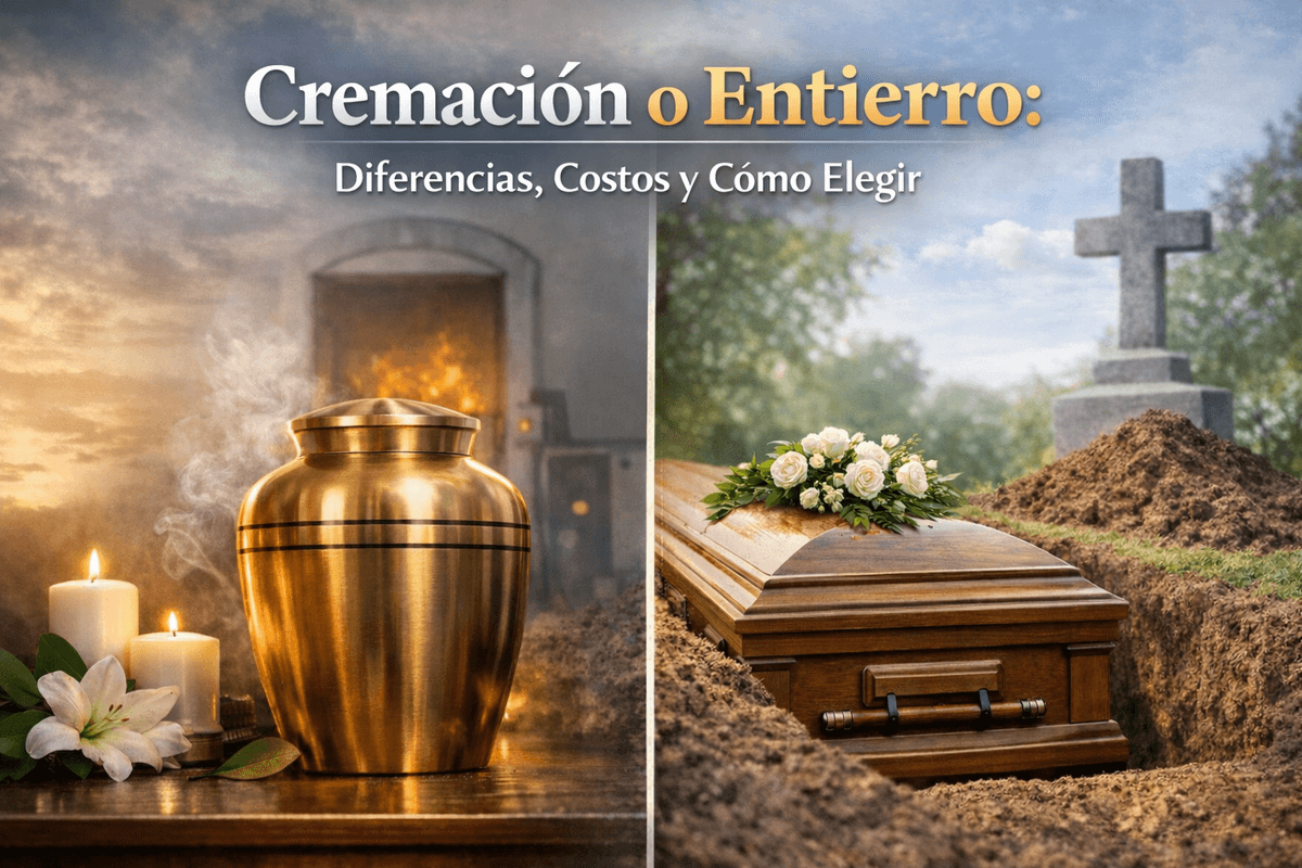 Comparativa entre cremación y entierro - opciones de despedida